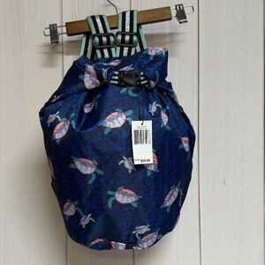 Vera Bradley Beachsack – Terrapins Turtle Print – Roll-Top Clip Closure – NWT